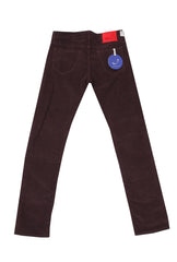 Jacob Cohën Burgundy Red Cotton Blend Pants - Slim - (JC220241) - Parent