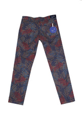 Jacob Cohën Dark Blue Floral Cotton Blend Pants - Slim - (JC215241) - Parent