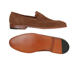 $1940 John Lobb Light Brown Suede Penny Loafers - (JL5926811) - Parent