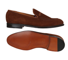 $2640 John Lobb Brown Suede Penny Loafers - (JL592682) - Parent