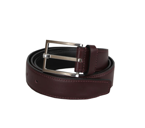 John Lobb Burgundy Red Calf Leather Belt