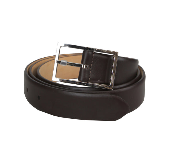 John Lobb Dark Brown Calf Leather Belt - (JL74266) - Parent