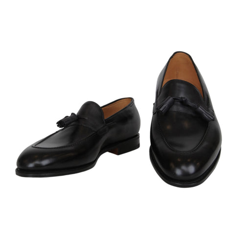 John Lobb Black Tassel Loafers