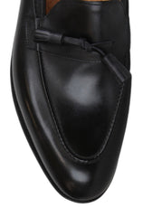 $2240 John Lobb Black Calf Leather Tassel Loafers - (JL592685) - Parent