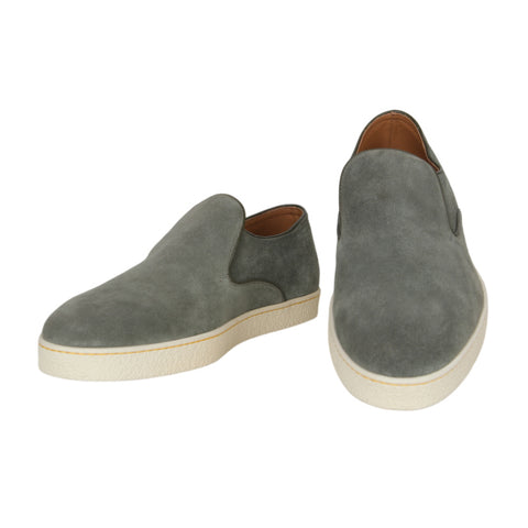 John Lobb Olive Green Slip-On Sneakers