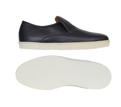 $990 John Lobb Blue Calf Leather Slip-On Sneakers - (JL592610) - Parent