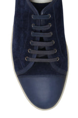 $990 John Lobb Blue Suede  Sneakers - (JL59268) - Parent
