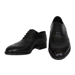 $2400 John Lobb Black Calf Leather Wingtip Oxford Shoes - (JL59261) - Parent
