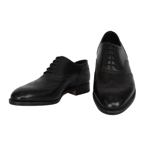 John Lobb Black Wingtip Oxford Shoes