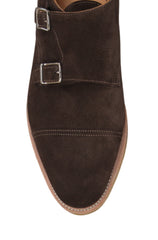 $2080 John Lobb Brown Suede Double Monk Strap Shoes - (JL59265) - Parent
