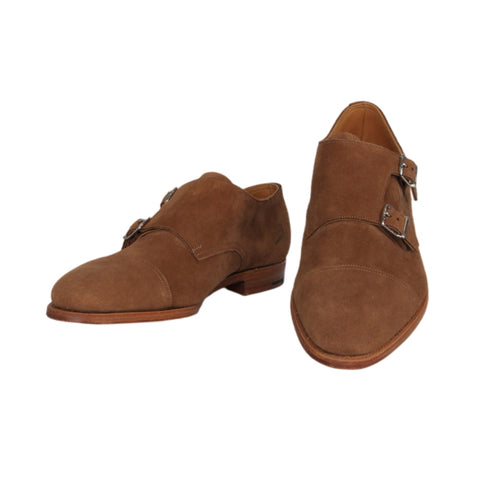 John Lobb Brown Double Monk Strap Shoes