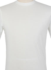 Kired White Solid Crewneck Cotton T-Shirt - Extra Slim - (KR6120231) - Parent