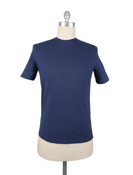 Kired Blue Solid Crewneck Cotton T-Shirt - Extra Slim - (KR6120233) - Parent