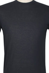 Kired Dark Blue Solid Crewneck Cotton T-Shirt - Extra Slim - (KR6120234) - Parent