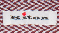 Kiton Burgundy Red Fancy Cotton Shirt - Slim - (KT12122313) - Parent