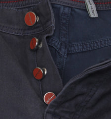 $995 Kiton Blue Solid Jeans - Slim - (KT617265) - Parent