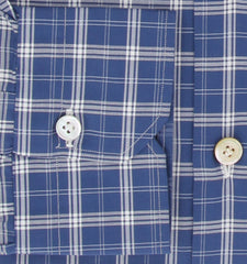 Kiton Blue Plaid Cotton Shirt - Slim - (KT9122320) - Parent