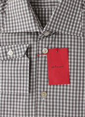 Kiton Gray Check Cotton Shirt - Slim - (KT427221) - Parent