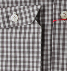Kiton Gray Check Cotton Shirt - Slim - (KT427221) - Parent