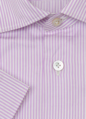 Kiton Lavender Purple Short Sleeved Cotton Shirt - Slim - (KT77229) - Parent