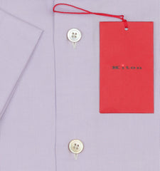 Kiton Lavender Purple Short Sleeved Cotton Shirt - Slim - (KT77228) - Parent
