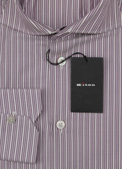 Kiton Purple Striped Cotton Shirt - Slim - (KT221239) - Parent