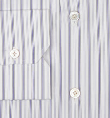 Kiton Blue Striped Cotton Shirt - Slim - (KT11162215) - Parent
