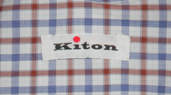 Kiton Red Plaid Cotton Shirt - Slim - (KT221237) - Parent