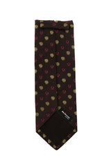 $235 Kiton Dark Brown Fancy Silk Tie (1283)