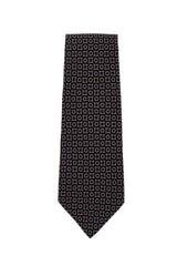 Kiton Brown Foulard Silk Tie (1246)