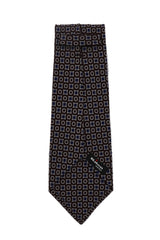 Kiton Brown Foulard Silk Tie (1246)