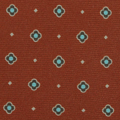Kiton Orange Foulard Silk Tie (1230)
