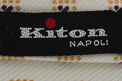 Kiton Cream Geometric Silk Tie (1345)