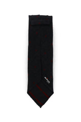 Kiton Gray Herringbone Wool Tie (1245)
