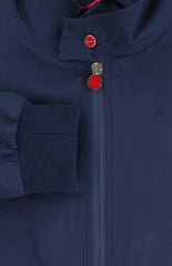 Kiton Blue Polyester Solid Windbreaker - (KT1019231) - Parent