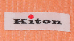 Kiton Orange Solid Cotton Blend Shirt - Slim - (KT1228236) - Parent