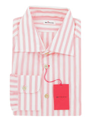 Kiton Pink Striped Cotton Shirt - Slim - (KT210241) - Parent