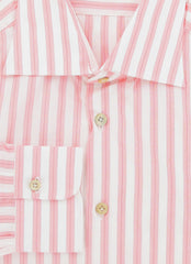 Kiton Pink Striped Cotton Shirt - Slim - (KT210241) - Parent