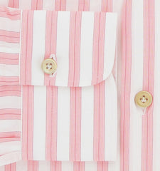 Kiton Pink Striped Cotton Shirt - Slim - (KT210241) - Parent