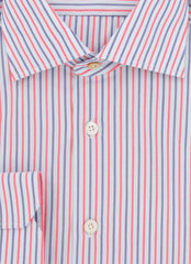 Kiton Pink Striped Cotton Shirt - Slim - (KT12122310) - Parent