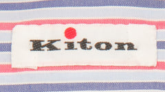 Kiton Pink Striped Cotton Shirt - Slim - (KT12122310) - Parent