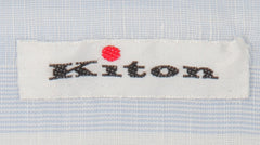 Kiton Light Blue Striped Linen Blend Shirt - Slim - (KT11142321) - Parent