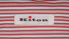 Kiton Red Striped Cotton Shirt - Slim - (KT126222) - Parent