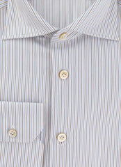 Kiton Blue Striped Cotton Shirt - Slim - (KT11302311) - Parent