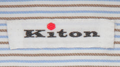 Kiton Blue Striped Cotton Shirt - Slim - (KT11302311) - Parent