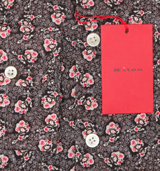 Kiton Brown Floral Cotton Shirt - Slim - (KT77226) - Parent