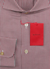 Kiton Red Plaid Cotton Shirt - Slim - (KT1182212) - Parent