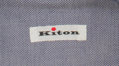 Kiton Dark Blue Solid Cotton Shirt - Slim - (KT1220226) - Parent