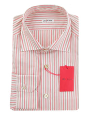Kiton Red Striped Cotton Shirt - Slim - 15.75/40 - (KT1130231)