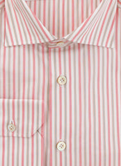 Kiton Red Striped Cotton Shirt - Slim - (KT1130231) - Parent